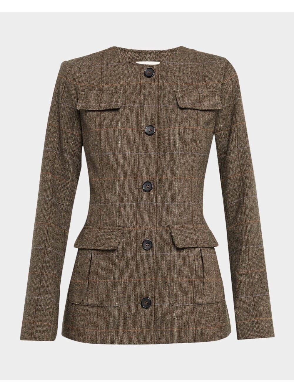 NEW, FAVORITE DAUGHTER spencer jacket in mocha plaid Sz L #SJ2499